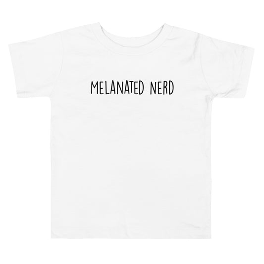 Toddler Melanated Nerd Unisex Tee - white